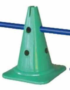 Kužel Juve PE - 30 cm s horným otvorom zelený