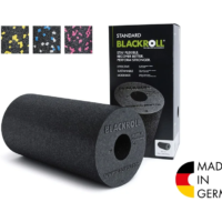Foam roller product with box, showing Blackroll and 'Made in Germany' logo on white background.
